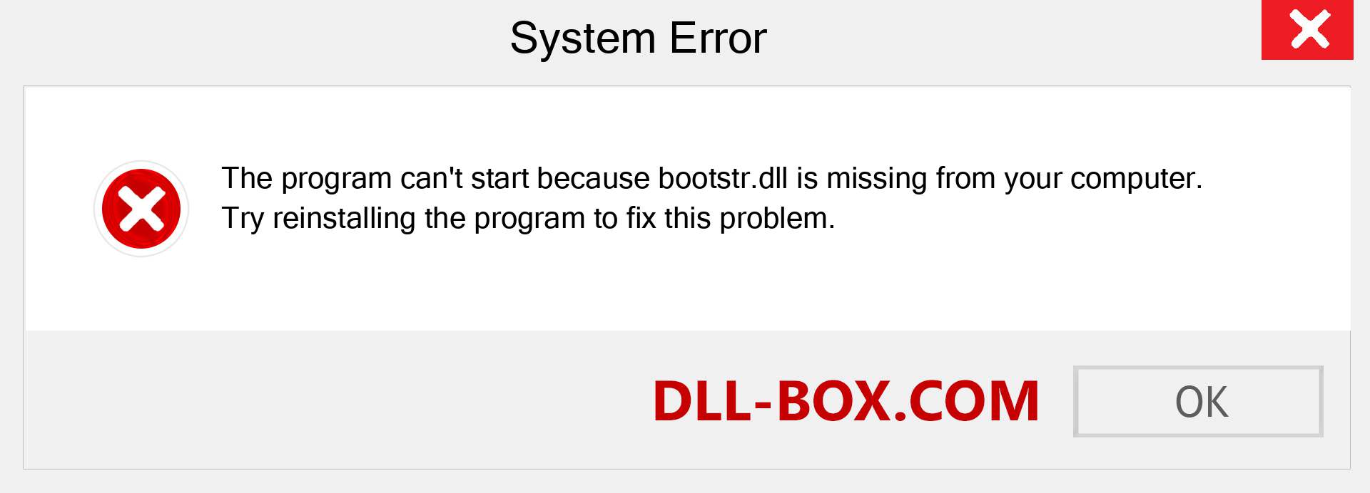  bootstr.dll file is missing?. Download for Windows 7, 8, 10 - Fix  bootstr dll Missing Error on Windows, photos, images